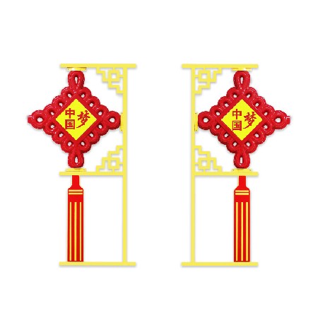 中國結 LED春節掛件同心結 戶外防水紅中國結led路燈桿發光中國結