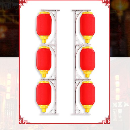 400東瓜三連燈籠串 LED亞克力發光景觀燈籠 大紅喜慶廣告燈籠定制